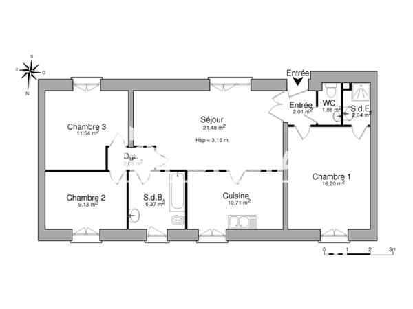 Location Appartement 4 pièces 83.37 m² - 29 RUE TRAJAN Nimes 30900