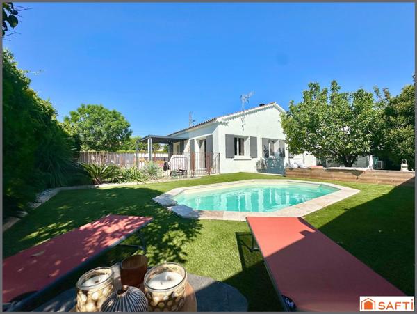 Jolie maison individuelle avec jardin et piscine