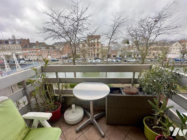 A VENDRE EN CENTRE VILLE : APPART T2 LUMINEUX BALCON AVEC VUE SUR LA SCARPE CAVE GARAGE