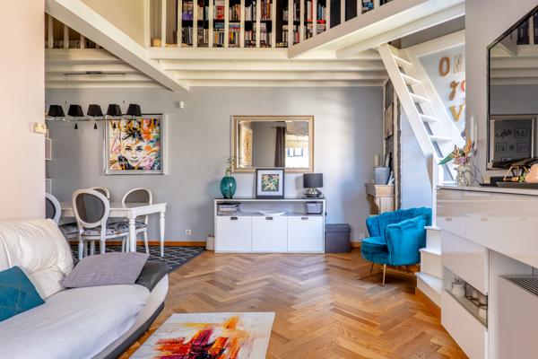 Duplex familial lumineux avec séjour Cathédrale – 102 m² – 4 chambres – Balcon – Box fermé 
