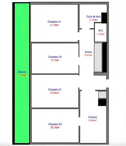 PARIS 20? – 63 m² – TERRASSE FILANTE