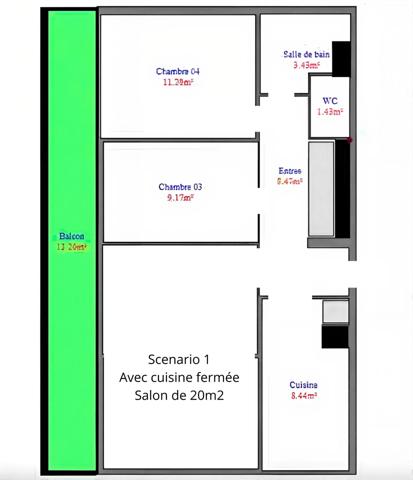 PARIS 20? – 63 m² – TERRASSE FILANTE