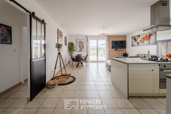 Maison de plain-pied et grand terrain avec panorama sur l’Alaric