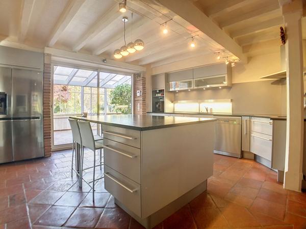 Grande maison renovee avec piscine, jardin et vue Pyrenees