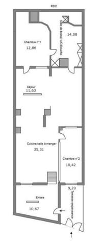 Loft avec terrasse à 5mn à pied du m° Robespierre