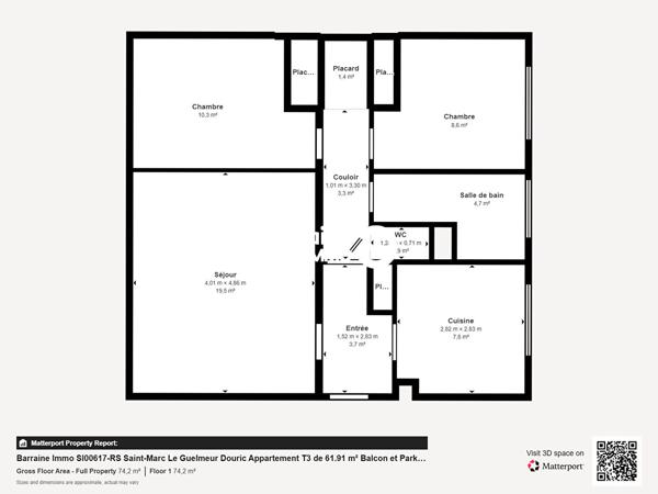 Vente appartement à Brest, 3 pièces 60.35m²
