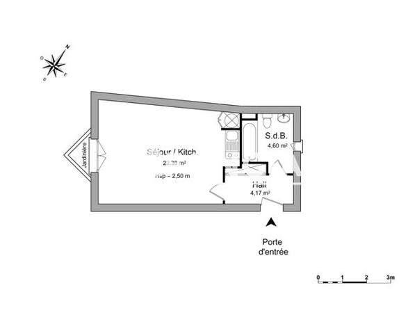 Location Studio 31.15 m² - 2 RUE DORVAL Roissy En France 95700