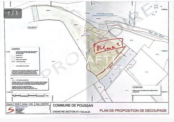 Terrain d’exception au cœur de Poussan – Une adresse rare pour concrétiser votre projet de vie