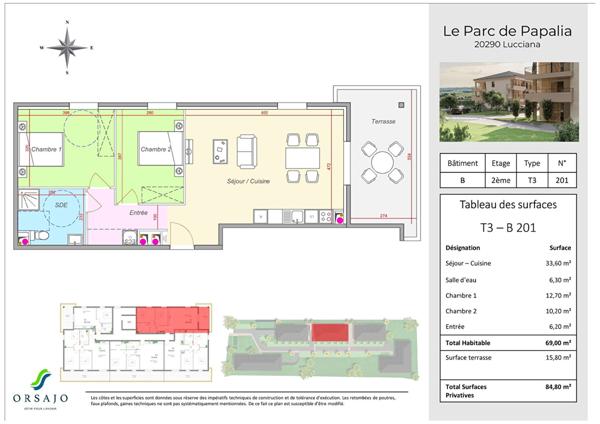 Programme Neuf - Appartements avec terrasse - Le Parc Papalia Lucciana