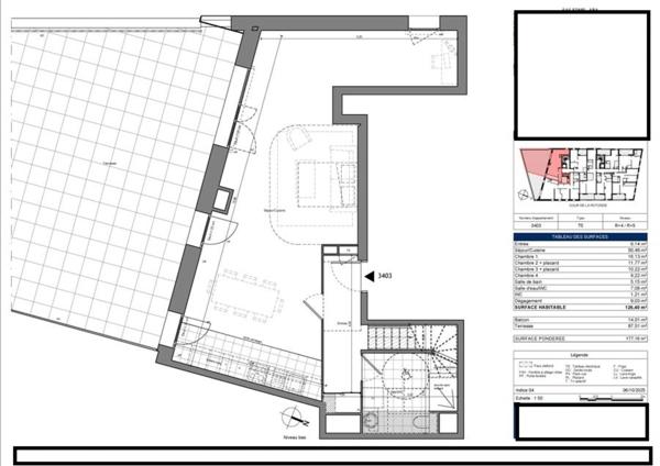 T5 Duplex 128 m² – 103 m² d'extérieurs – Quartier de la Cassine à deux pas du centre-ville de Chambéry.(73000)