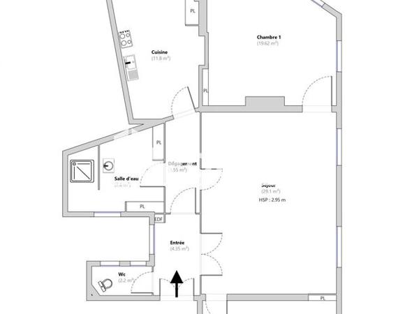 Location Appartement 3 pièces 90.5 m² - 33 AVENUE DES GOBELINS Paris 75013