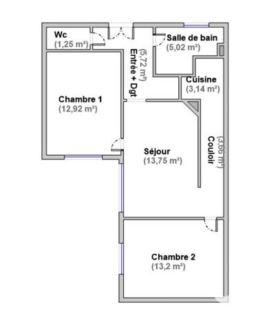 Appartement à vendre 3 pièces 59 m² Paris 6