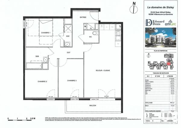 Appartement à vendre 4 pièces 84 m² Villeneuve-la-Garenne