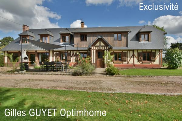 20MN de BERNAY, MAISON NORMANDE, T10 206M² 269500€ 1200M² de terrain.