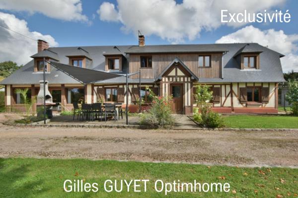 20MN de BERNAY, MAISON NORMANDE, T10 206M² 269500€ 1200M² de terrain.