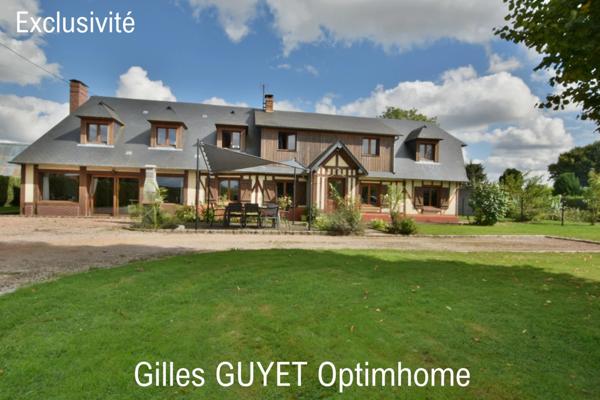 20MN de BERNAY, MAISON NORMANDE, T10 206M² 269500€ 1200M² de terrain.
