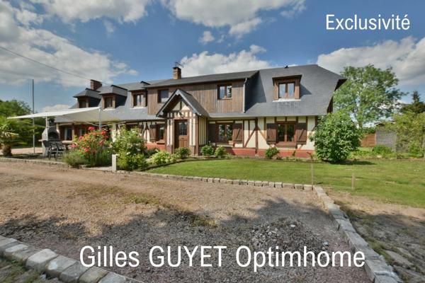 20MN de BERNAY, MAISON NORMANDE, T10 206M² 269500€ 1200M² de terrain.