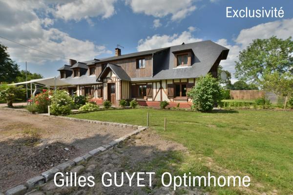 20MN de BERNAY, MAISON NORMANDE, T10 206M² 269500€ 1200M² de terrain.