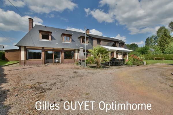 20MN de BERNAY, MAISON NORMANDE, T10 206M² 269500€ 1200M² de terrain.