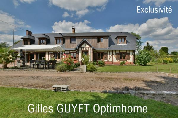 20MN de BERNAY, MAISON NORMANDE, T10 206M² 269500€ 1200M² de terrain.