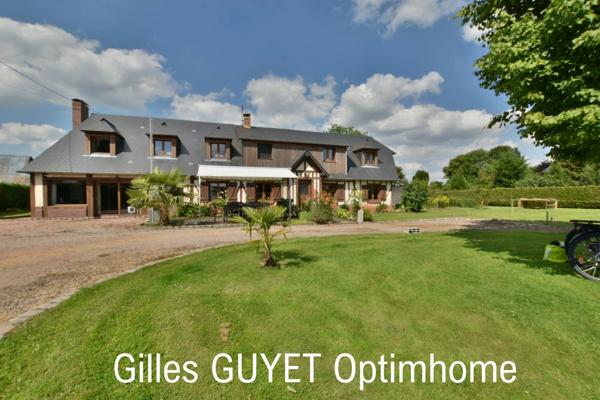 20MN de BERNAY, MAISON NORMANDE, T10 206M² 269500€ 1200M² de terrain.