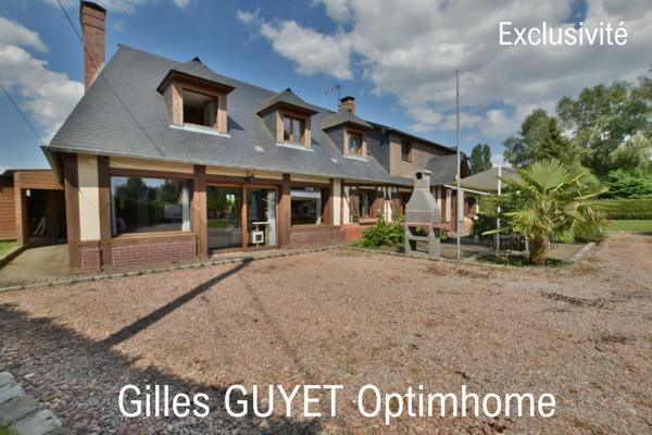 20MN de BERNAY, MAISON NORMANDE, T10 206M² 269500€ 1200M² de terrain.