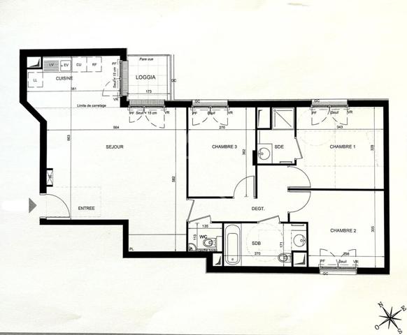 PUTEAUX/ Quartier des Arts - Appartement 4 pièces 82m² - 1 Balcon - 1 Parking