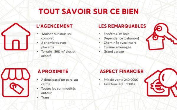 Maison à vendre    3 pièces • 68 m2 Quetigny