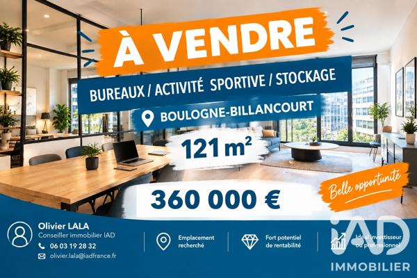 Boutique/Local commercial à vendre 121 m² Boulogne-Billancourt