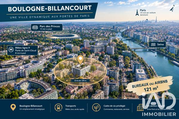 Boutique/Local commercial à vendre 121 m² Boulogne-Billancourt