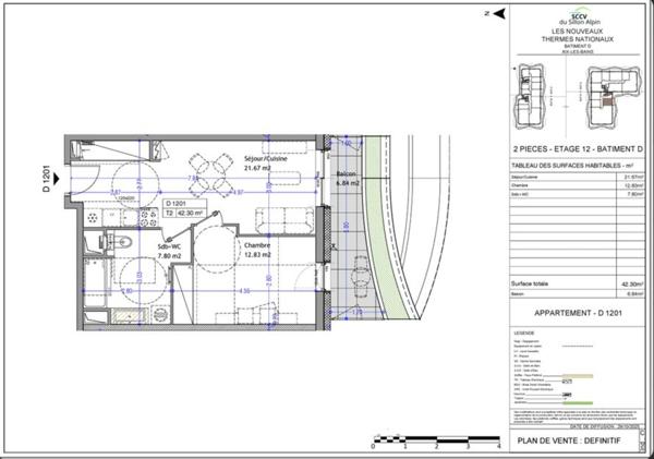 Appartement à vendre 2 pièces ,Confort et élégance au cœur d’un site historique AIX LES BAINS (73)
