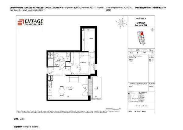 Appartement 2 pièces                                        - 44210 Pornic - Birochère-Joselière Réf : 3648