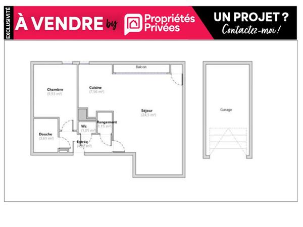 Valenciennes Centre , Appartement 2 pièces lumineux avec balcon et garage fermé