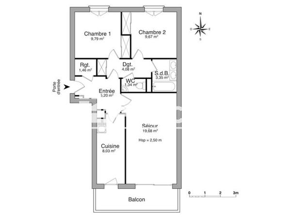 Location Appartement 3 pièces 62.6 m² - 152-154 RUE DU ROUET Marseille 13008