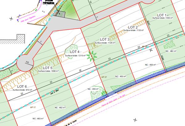 BOURG ARGENTAL 42220 TERRAIN à BATIR 972 m² viabilisé