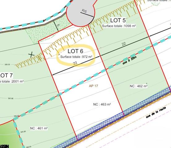 BOURG ARGENTAL 42220 TERRAIN à BATIR 972 m² viabilisé