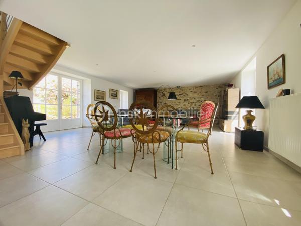 Située en plein cœur de Plouër-sur-Rance, cette ravissante longère de 170 m², entièrement rénovée en 2019, offre une belle lumière traversante et une agréable exposition. Implantée au calme, sur un terrain clos et arboré de plus de 1 000 m², elle bénéficie d’un environnement privilégié, à proximité du bourg, des commerces et des sentiers de promenade — idéal pour une vie de famille paisible.

- Au rez-de-chaussée, vous découvrirez une spacieuse pièce de vie de plus de 80 m² comprenant un salon-séjour lumineux et une cuisine américaine entièrement aménagée et équipée, avec buanderie et toilettes séparées.
- À l’étage, un couloir dessert cinq chambres confortables, une salle de bain, salle d’eau et des toilettes indépendantes.

La propriété dispose également d’une dépendance attenante de plus de 66 m², avec arrivées d’eau déjà en place, offrant un beau potentiel pour la création d’un logement supplémentaire à rénover.

Une propriété clé en main, il ne reste plus qu’à poser vos valises et savourer la douceur de vivre.
Je suis place, Mr CHASSIN – 06 71 83 14 47