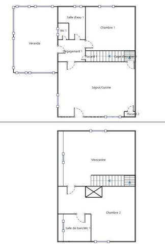 44410 HERBIGNAC - Maison A VENDRE - 2 chambres ( possibilité de 3)  - véranda - Garage- terrain 1290 m2