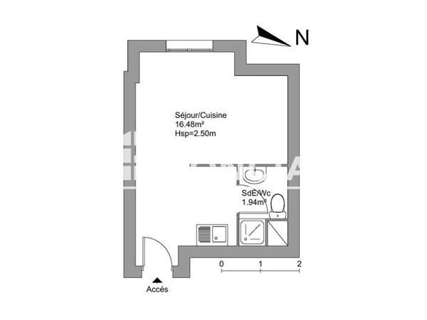 Location Studio 18.78 m² - 12/14 AVENUE DE CAMBRIDGE Herouville Saint-clair 14200