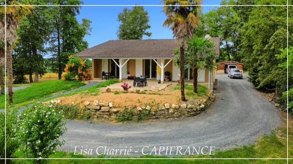Maison à vendre 5 pièces de 137 m2 habitables sur 4017 m2 de terrain clôturé, garage, atelier, hangar et piscine proche de VIC FEZENSAC (32)