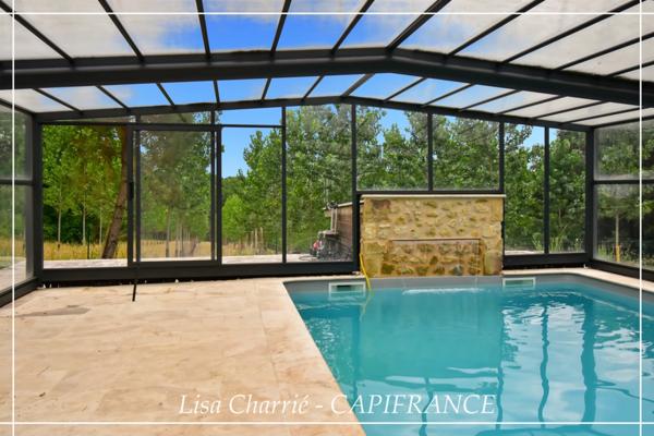 Maison à vendre 5 pièces de 137 m2 habitables sur 4017 m2 de terrain clôturé, garage, atelier, hangar et piscine proche de VIC FEZENSAC (32)