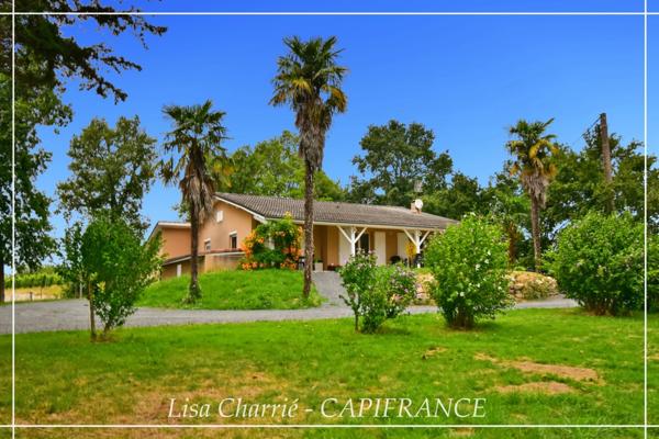 Maison à vendre 5 pièces de 137 m2 habitables sur 4017 m2 de terrain clôturé, garage, atelier, hangar et piscine proche de VIC FEZENSAC (32)