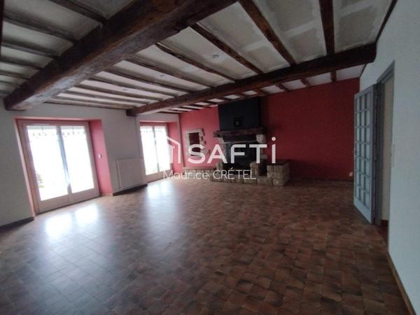 MAISON 130 M²+4CHS+GARAGES+TERRAIN CONSTRUCTIBLE