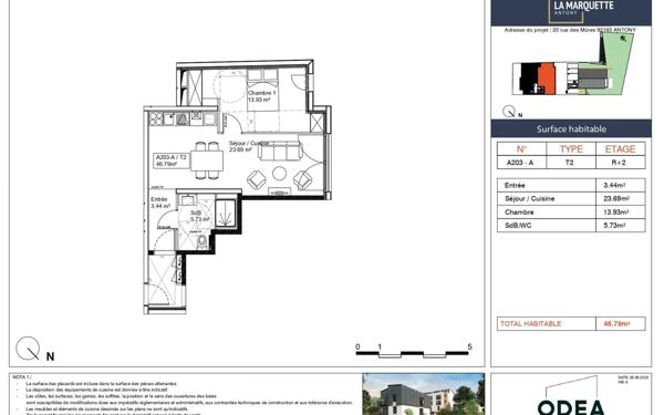 Appartement à vendre    2 pièces • 46,80 m2 Antony