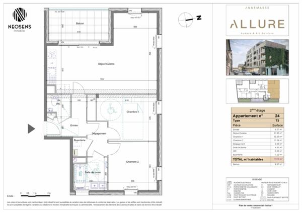 Appartement à vendre 3 pièces ANNEMASSE (74)