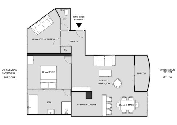 Location appartement 3 pièces 77 m² Paris 19