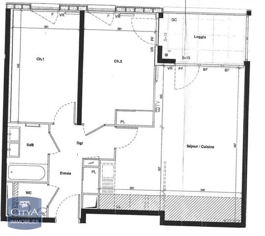 Appartement à louer 3 pièces 63.6m² Chessy (77700)