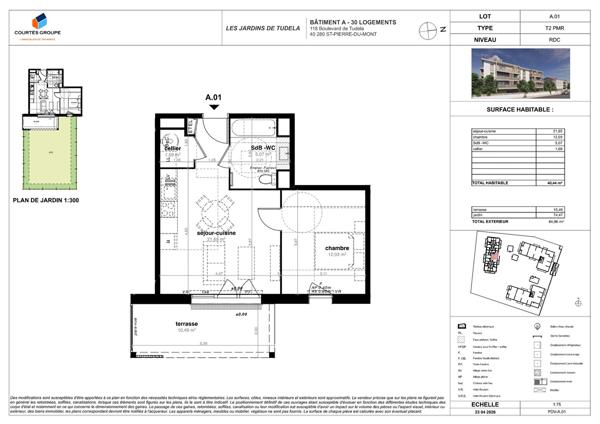 Appartement Neuf Saint Pierre Du Mont 2 pièces 40.44 m2