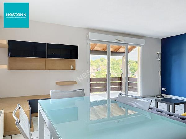 A louer sur PRINGY un appartement MEUBLE de 3 pièces de 62 m², avec balcon, cave, garage et une place de parking