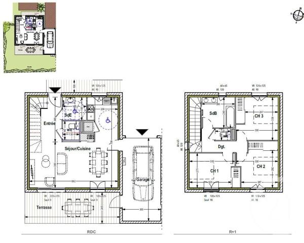 Maison à vendre  4 pièces - 88,50 m2 ANTHY SUR LEMAN - 74